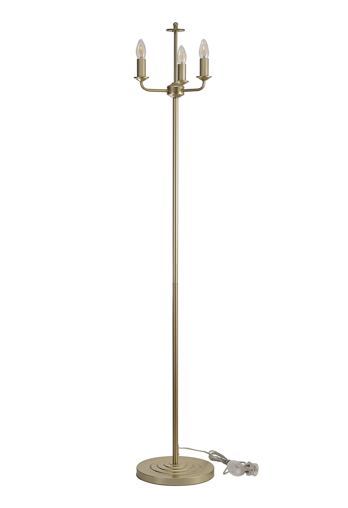 Banyan 45cm 3 Light Floor Lamp Champagne Gold; Black DK0998  Deco Banyan CG BL